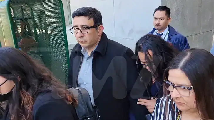 Celeste Rivas Hernandez's father leaving a court hearing