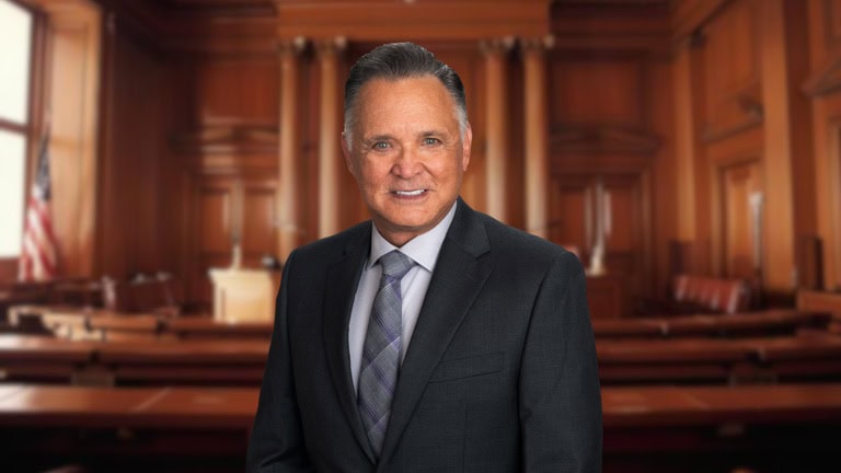Patrick Steinfeld in a courtroom