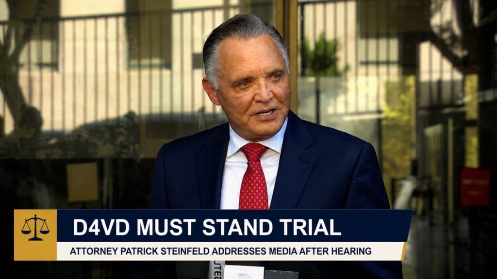Patrick Steinfeld being interviewed for ABC 7 Los Angeles